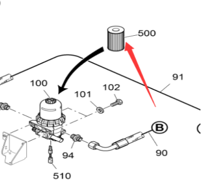 S2100-3摊铺机油水分离器滤芯2307678
