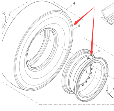 轮胎摊铺机后轮轮胎460230207